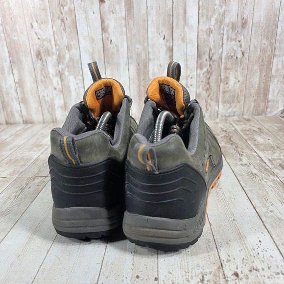 KEEN Men's Waterproof Hiking Trail Shoes Size 11.5 Gray Orange Outdoor - Picture 3 of 9